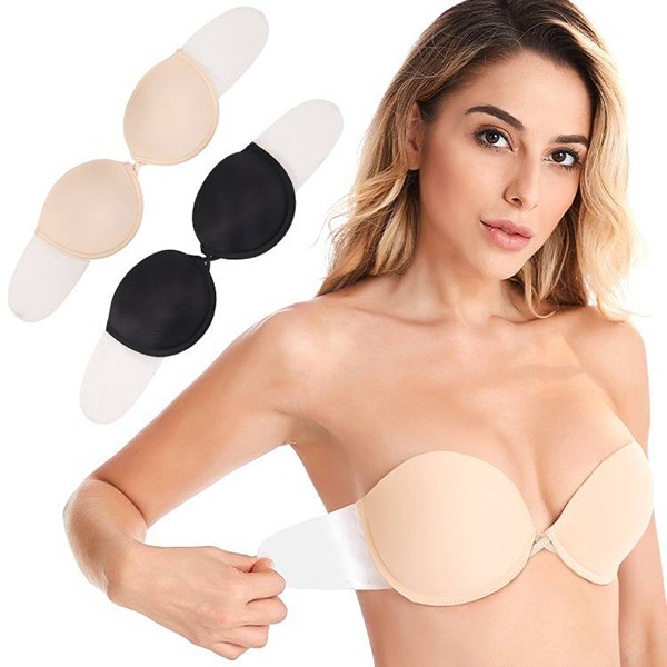 Back Invisible push up Bra Half Cup