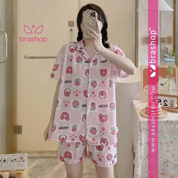 Women's Summer Short Sleeves Shorts Student Home Suit Set